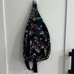 Vera Bradley Essential Sling Backpack Itsy Ditsy Floral Pattern
